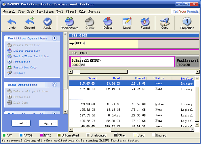 EASEUS Partition Manager Server Edition