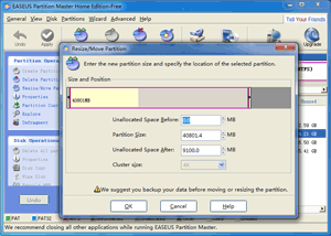 EASEUS Partition Master Home Edition - Repartition Hard Drive