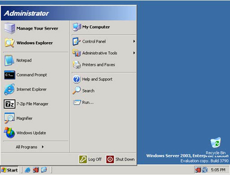 volume manager windows 2003 server