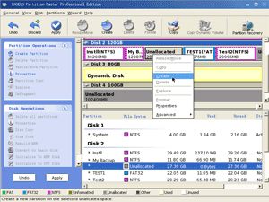 EASEUS Partition Master: Create bootable disks to create partition