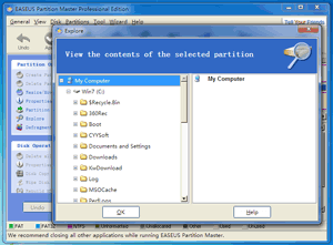 Explore Partitions with EASEUS Partition Master