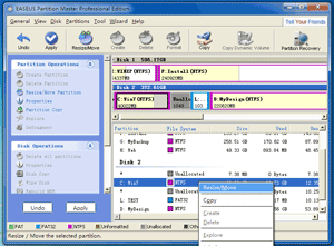 Resize and Move system partition