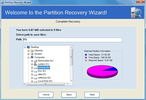 Choose a path to save the files