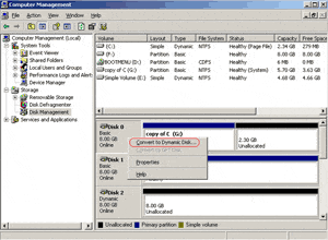 Convert the basic disk back to dynamic