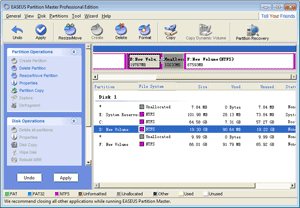 EASEUS Partition Master – Resize Partition