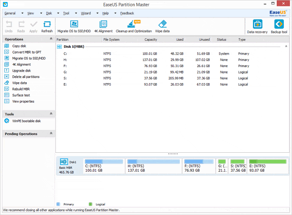 Add space to system c drive partition