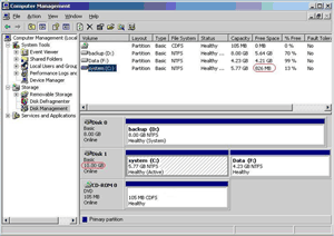 Original VMware virtual disk layout