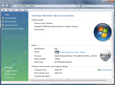 Vista 64-Bit Version