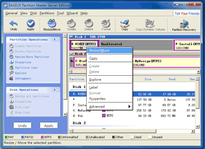 EASEUS Partition Master - Resize/Move
