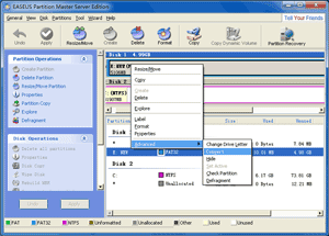 EASEUS Partition Master Server Edition: Convert FAT to NTFS
