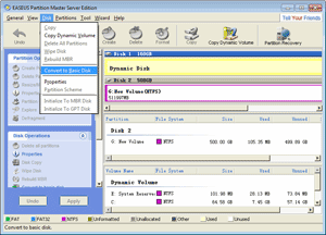 choose the disk needs to be converted to basic