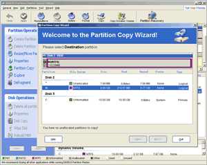 Partition Copy Wizard to protect data