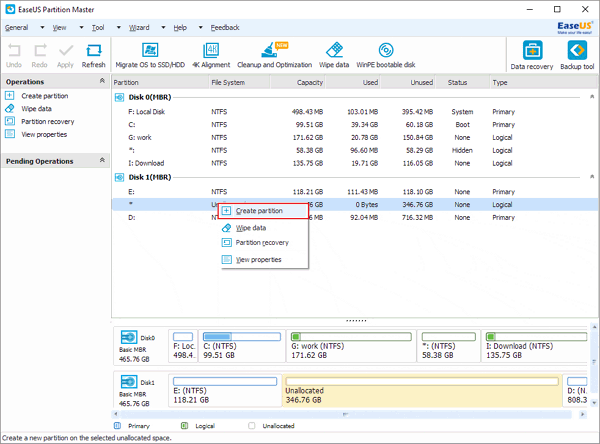 how-to-partition-unallocated-disk-space-in-windows-10-easeus