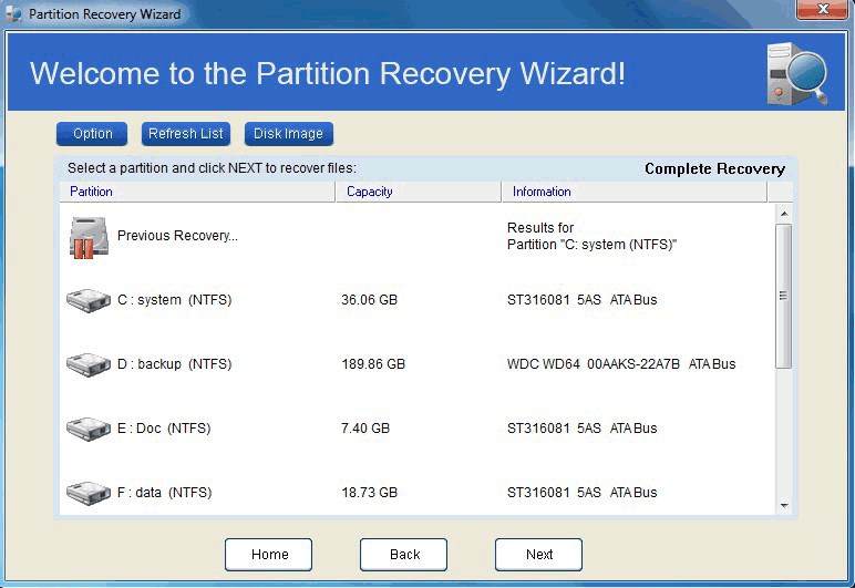 Complete Recovery Mode to Recover Formatted Partition