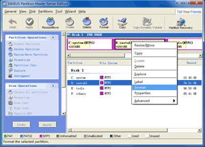 EASEUS Partition Master: Format Partition