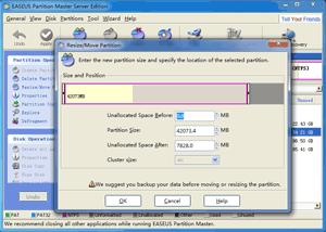 EASEUS Partition Master: Move Partition