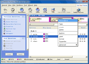 EASEUS Partition Master: Resize Partition